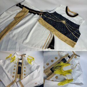 Demon Hunter Black / Gold / White 3-Piece Set (Jacket ,Tank Top, Skirt) KPop